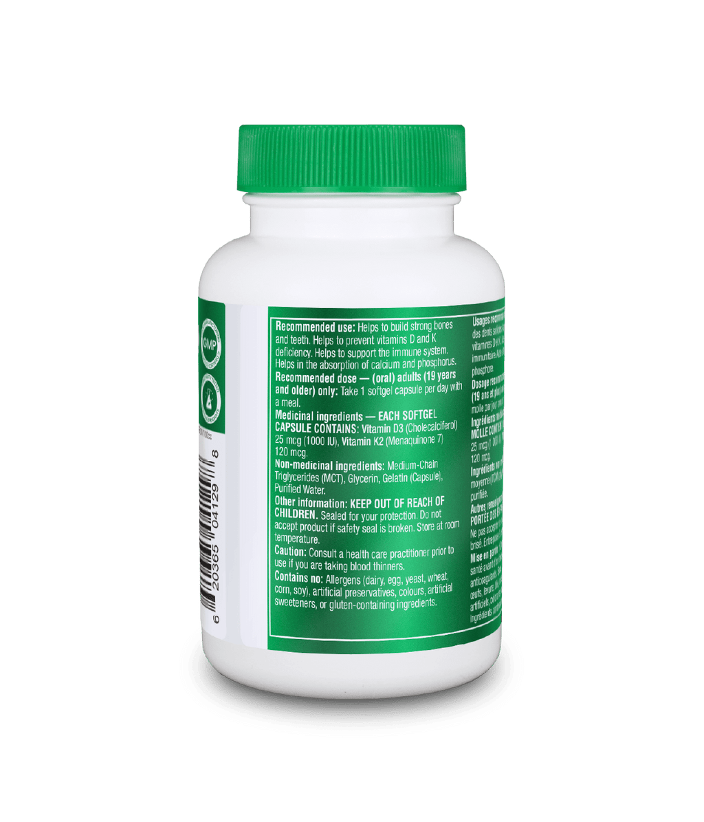 Vitamins D3 + K2